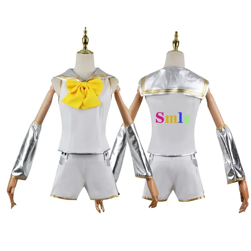 Brother Sister Rin Len Cosplay Anime Costumes Halloween Uniform Women Men Stage Tops Shorts Headset PU Sleeve Party Set Wig