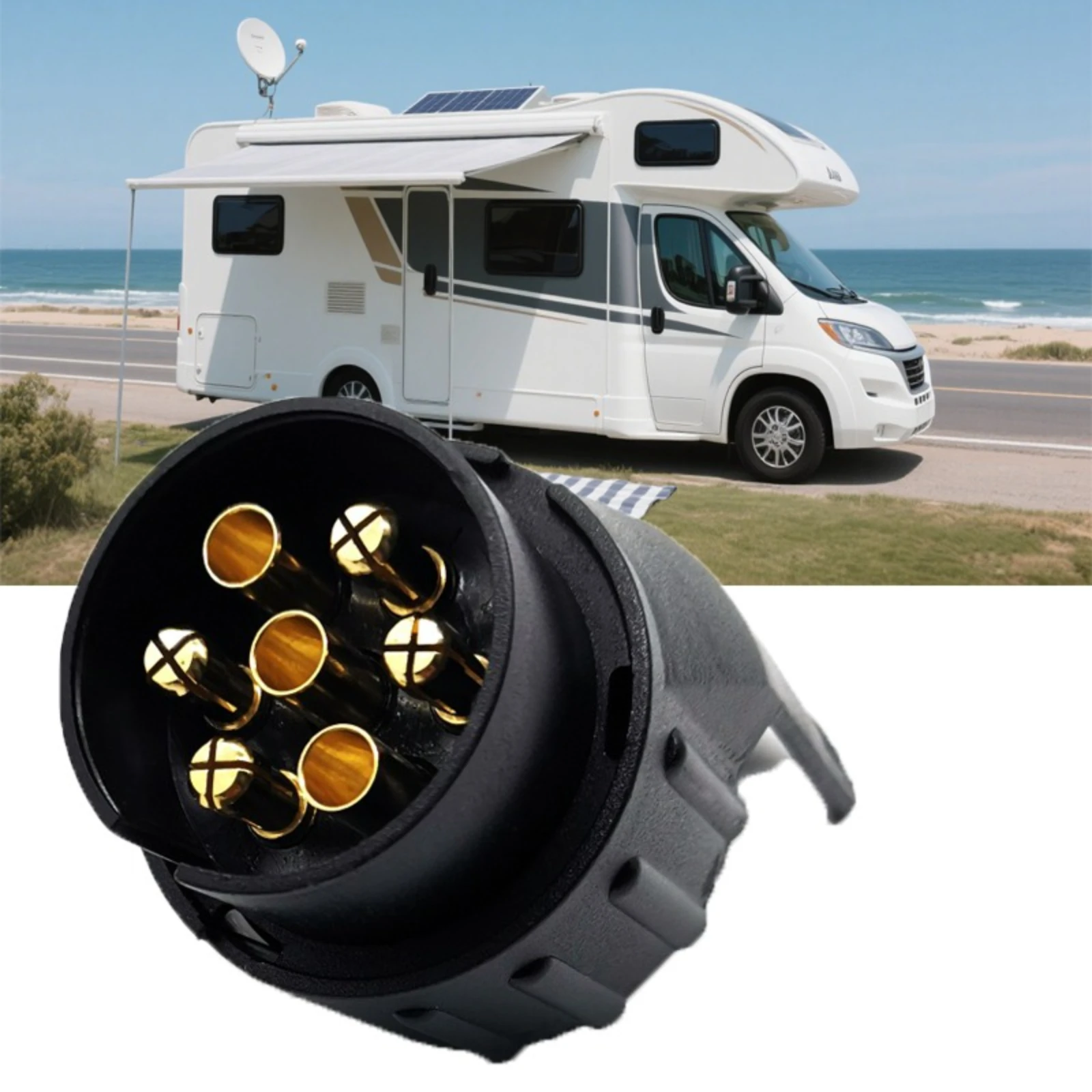 

12 В 7-13-контактный адаптер розетки для прицепа, разъем для грузовика, автофургона, переходная вилка