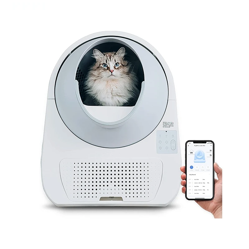 WiFi Connection Ultra-quiet Automatic Cat Toilet APP Control Self Cleaning Smart Cat Litter Box