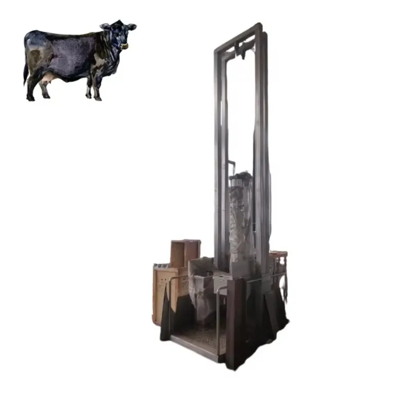 2025년식 공압식 할랄 도축 리프팅 플랫폼 펌프 도축 장비 (소 도축장용)