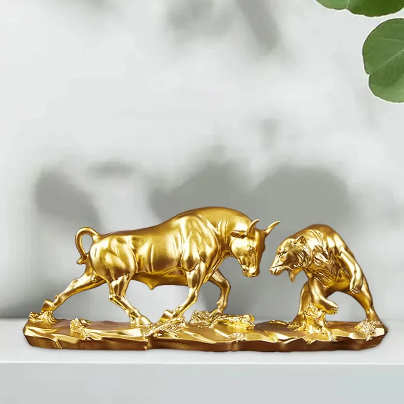 Creative Cow Ornaments Tiger Animal Model Wine Cabinet Study Office Desktop Porch Decoration