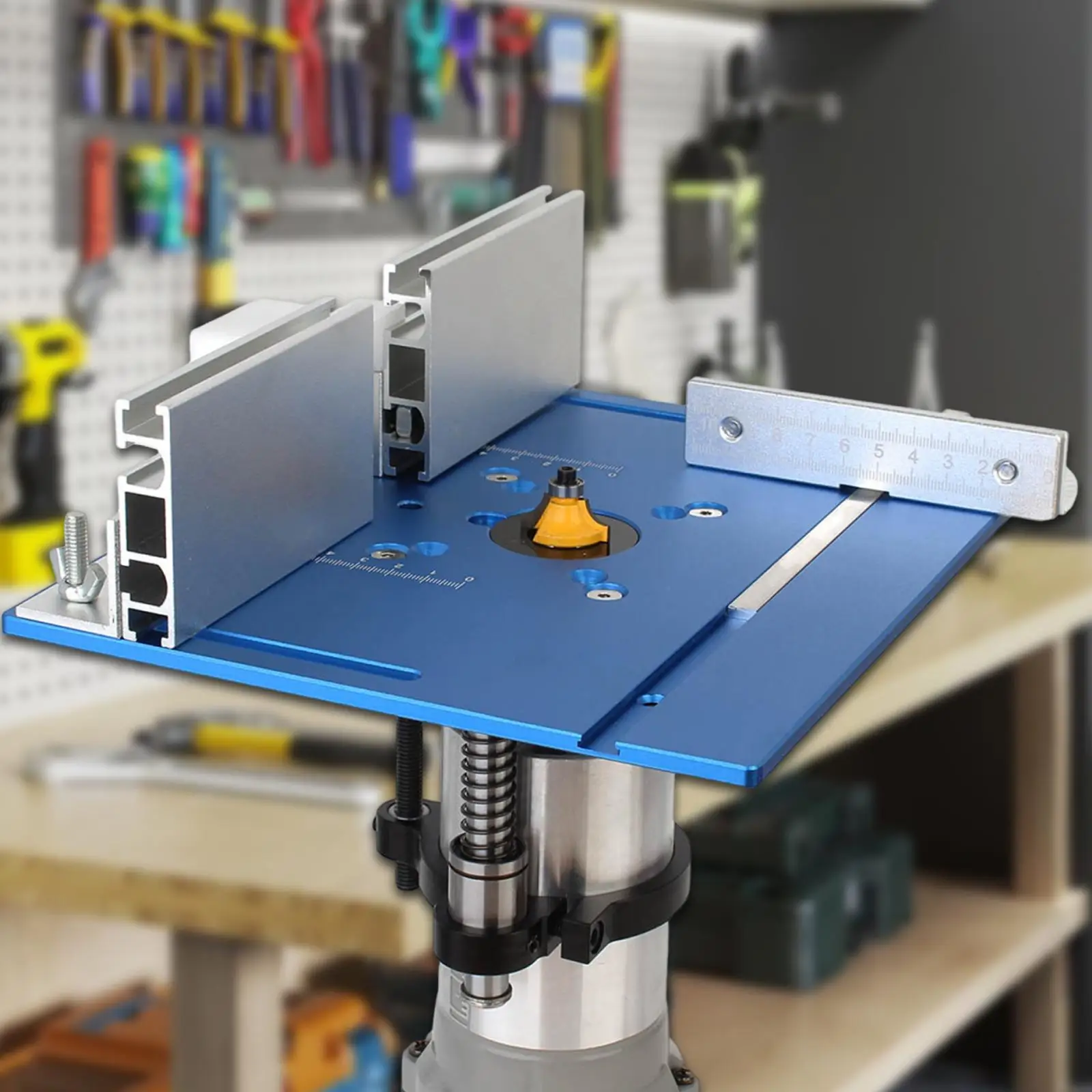 Router Lift System with Top Plate Rustproof for Woodworking Machine Aluminum