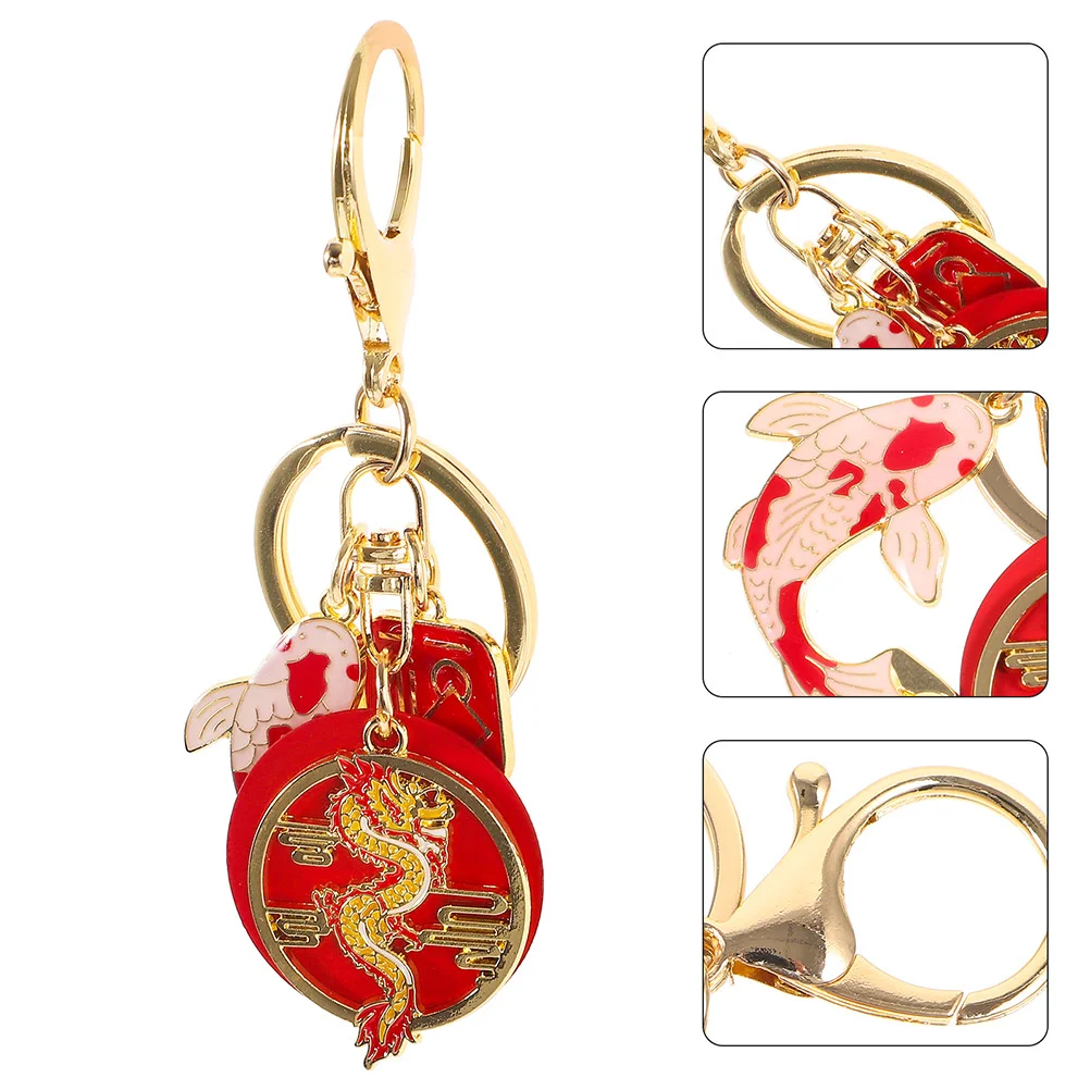 Bungee Koi Keychain Rope Cruise Ship Spring Festival Decorations Dragon Year Gift