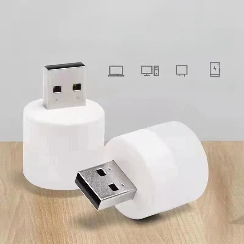 6V Portable USB Mini Night Light Bedside Bedroom Lighting Eye Protection LED Desk Lamp Computer Portable Power Night Light