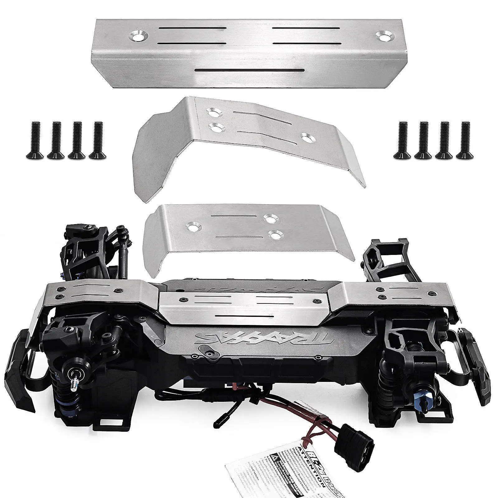 Heavy Duty Stainless Steel Skid Plates Full Front And Rear Upgrade for Mini Maxx Off-Road Vehicle Protection