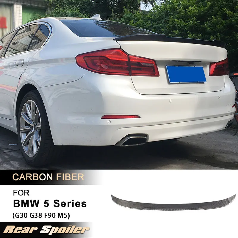 

Car Rear Trunk Spoiler Wings for BMW 5 Series G30 G38 F90 M5 Base M-Sport 4-Door 2017-2022 Rear Spoiler Wing Lip Carbon Fiber