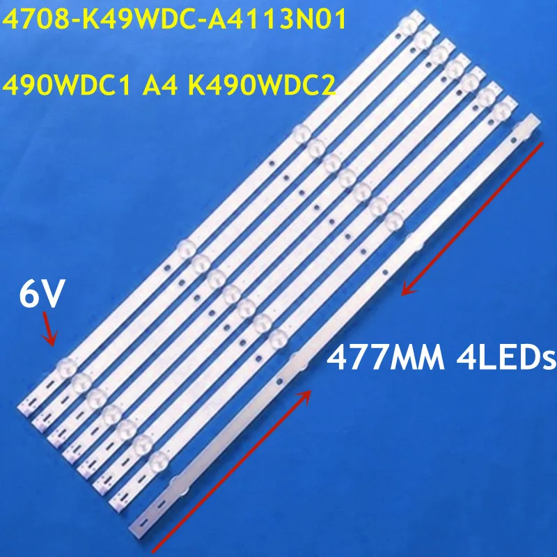 

5set LED Strip for K490WDC1 A4 4708-K49WDC-A4113N01 A2213N01 K490WDC2 49U5070 49PUF6032/T3 49PUF6052/T3 49DL4012N 49U750TS