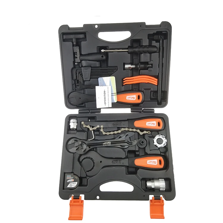 Super B TBA-500 Professional Bicycle Tool Sets Bike Repair Shop Tool Box 27 pcs Multifunction Bike Tool Blow Case B.B. Wrench