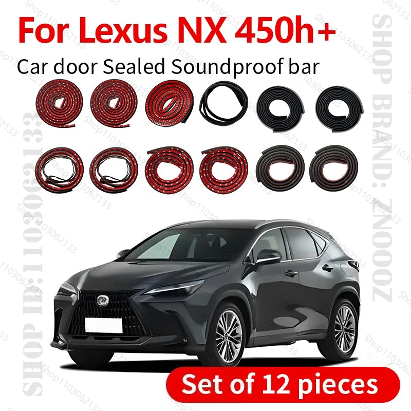 

For Lexus NX 450h+ GA-K Car Door Seal Strip Rubber Double Layer Sealing Protector Soundproof Strip Dustproof Seal Strip 12PCS