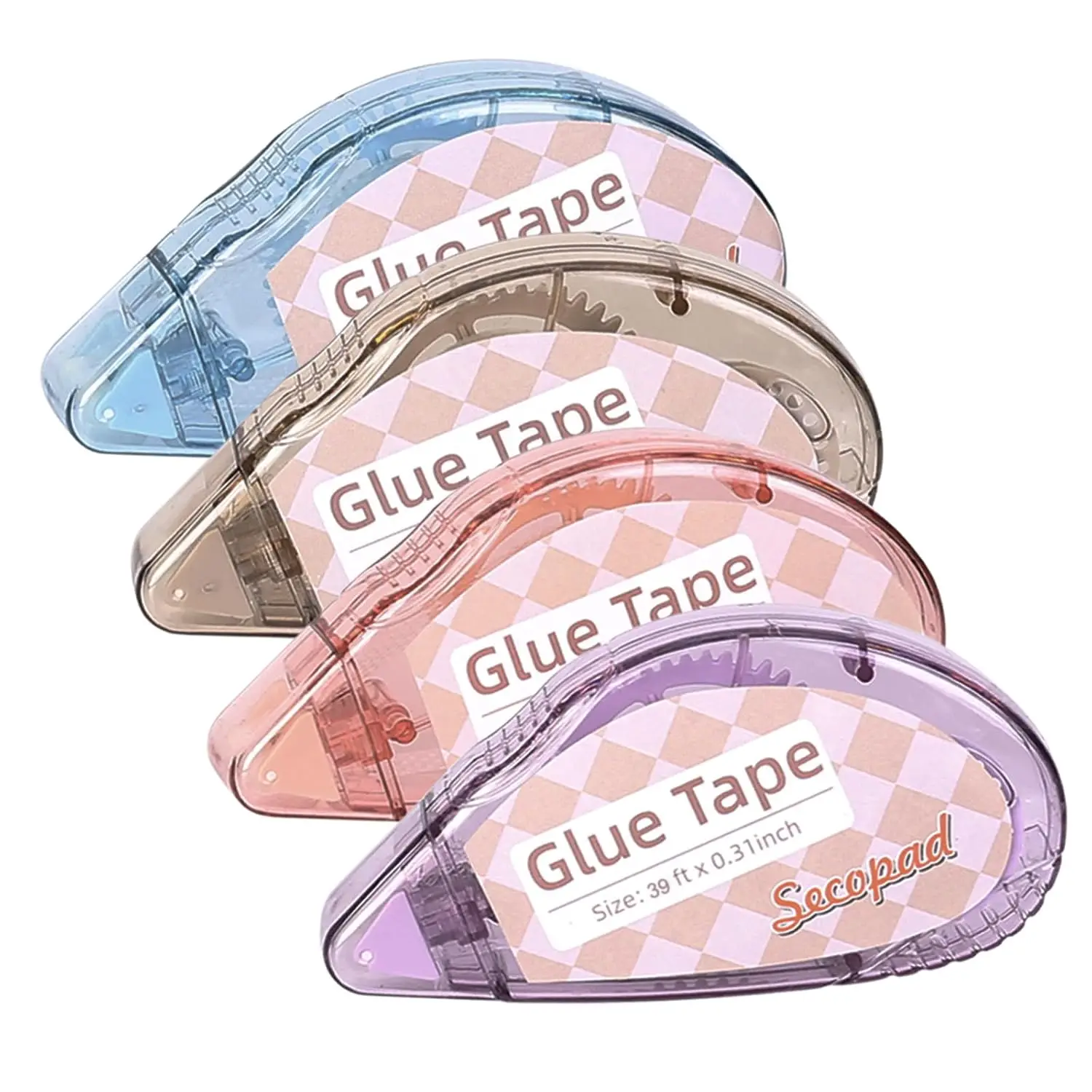 Double Sided Tape Runner, 0.3IN x 39FT, 4 Pack for Scrapbooking, Crafts, Photos, Office, School