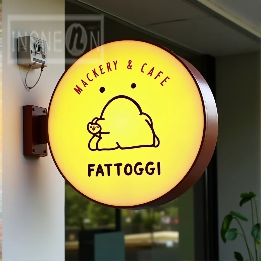 Custom LED Light Box Outdoor Business Sign Waterproof Double Sided Storefront Signage Wall Mounted