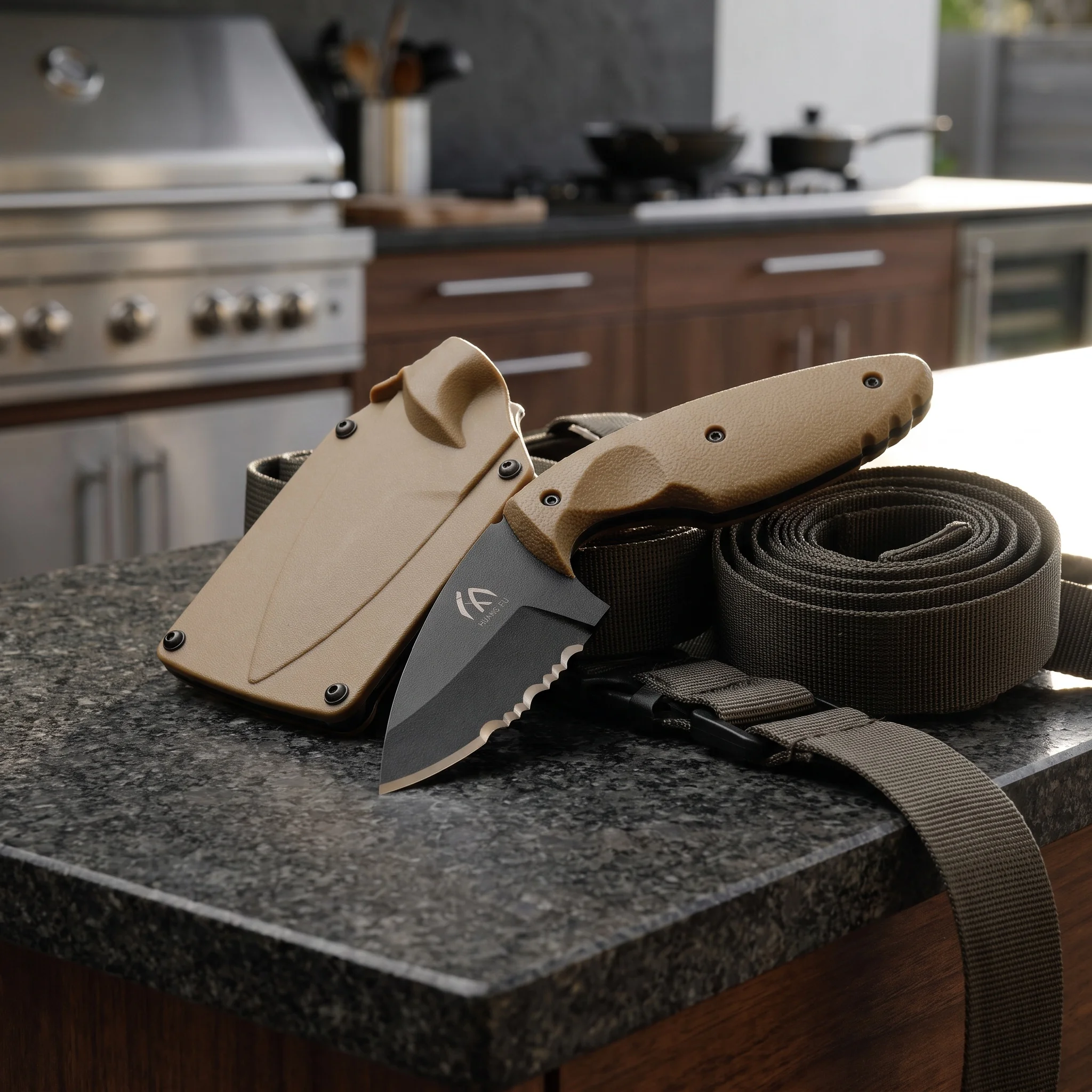 High-hardness kitchen fruit knife for picnic food cutting and portable tool