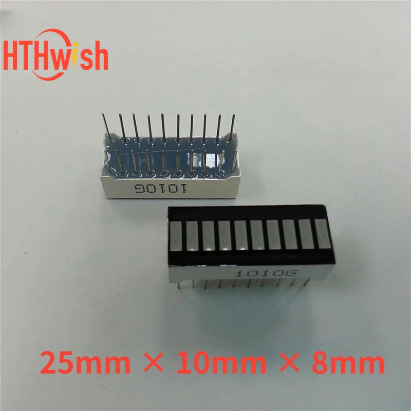 5pcs/lot 10 Segment 25x10mm Green LED Light Bar Digital Display Green High Quality Display Light Bar CL1010G Digital Tube
