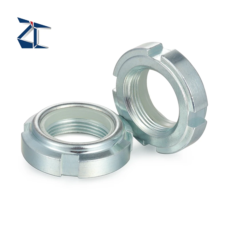 ZGUK SS41 Carbon Steel Nylon Lock Nut Thread Self-Locking Lock Nuts for Use with Rolling Bearings
