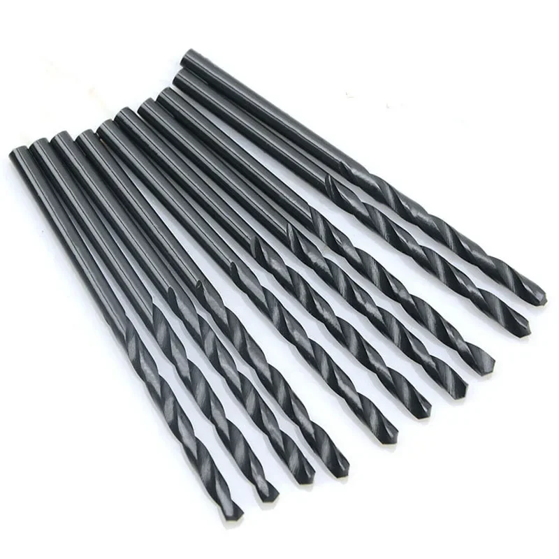 10Pcs Set HSS6542 M2 Black High Speed Steel Straight Shank Twist Drill Bit 0.5-2.9mm Micro Mini Metal Drill for Steel Iron