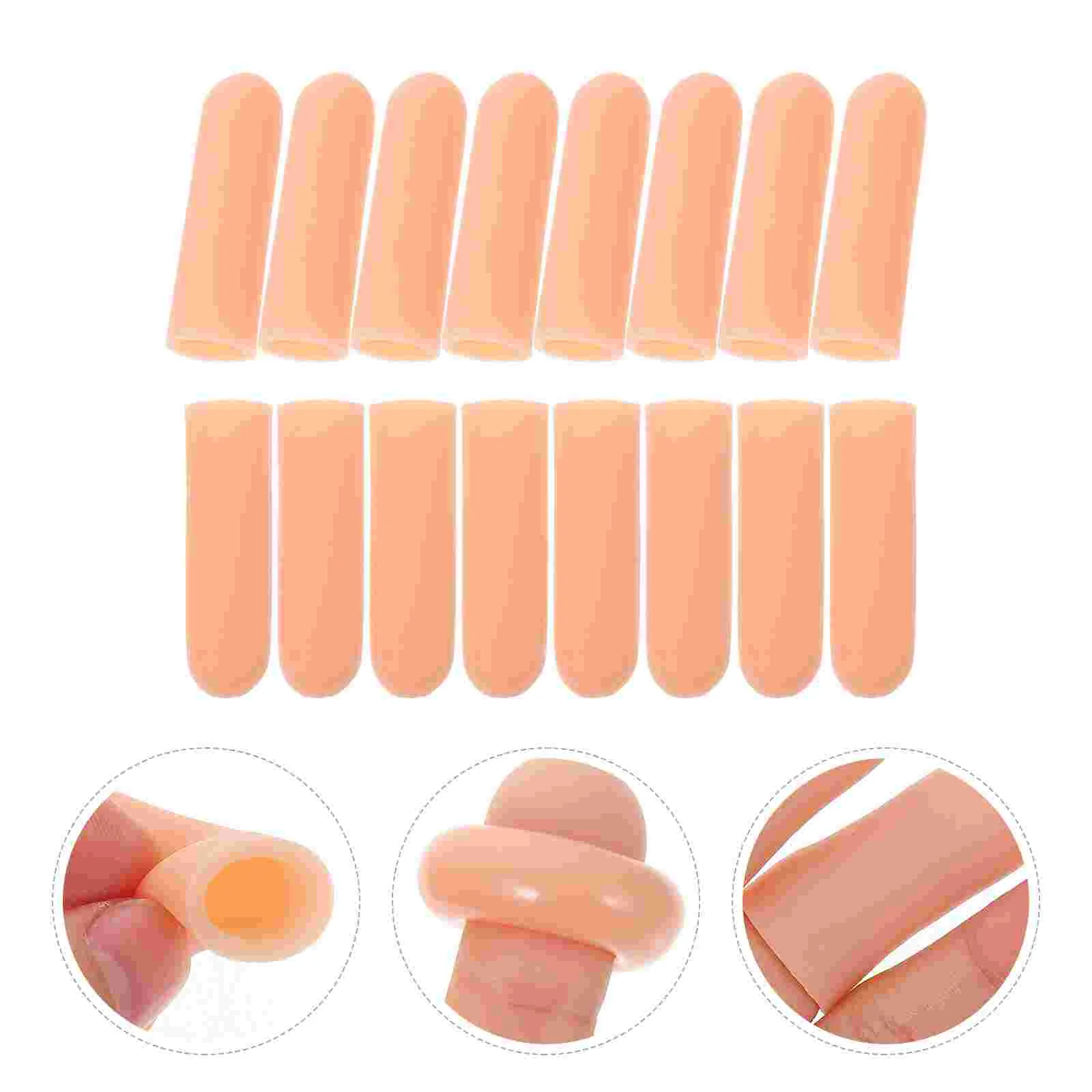 8 Pairs Finger Protector Covers for Kitchen Cots Reusable Protective Tool Silica Gel Cut Protection Sleeves Manual Work