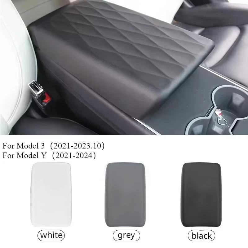 Armrest Cover for Tesla Model 3 Y Arm Rest Box Center Console Protective TPE Snap-in Installation Modely Interior Accessories