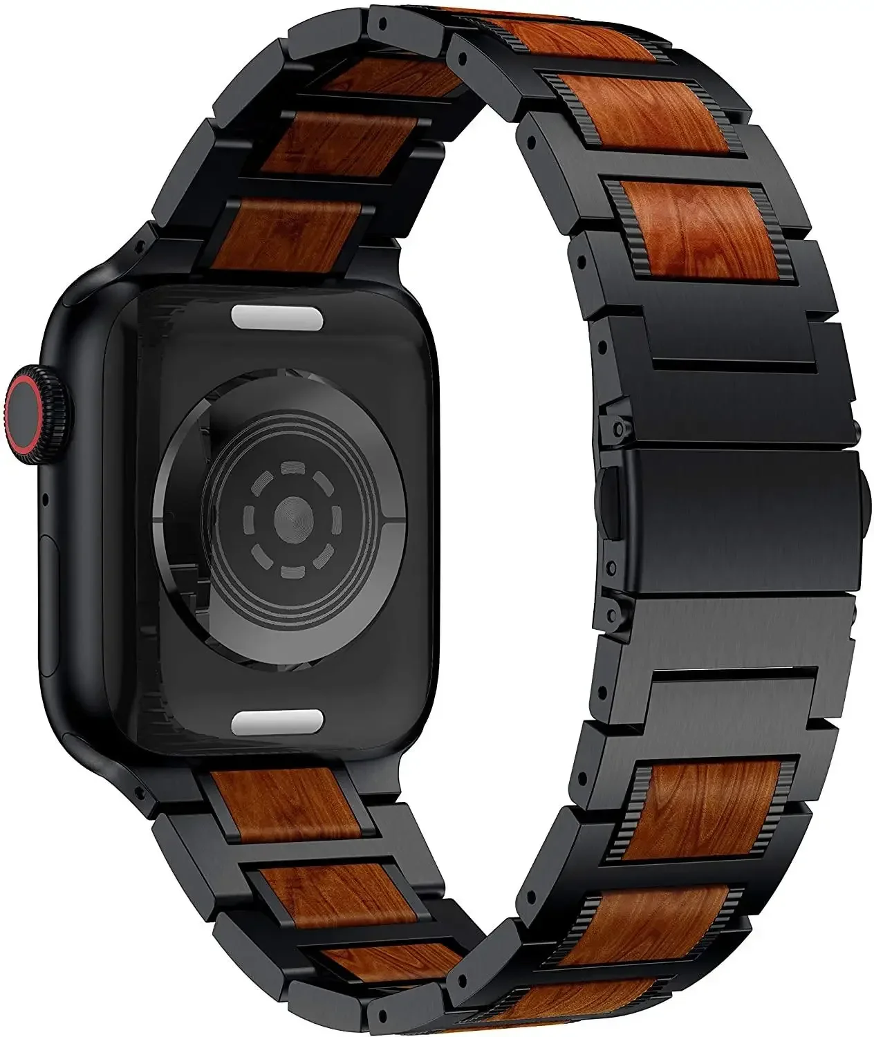 Cinturino in metallo di legno di fascia alta per Apple Watch 49mm 45mm 41mm 44mm 42mm 40mm 38mm Cinturino braccialetto iWatch Ultra 9 8 7 6 5 4 3 SE Band