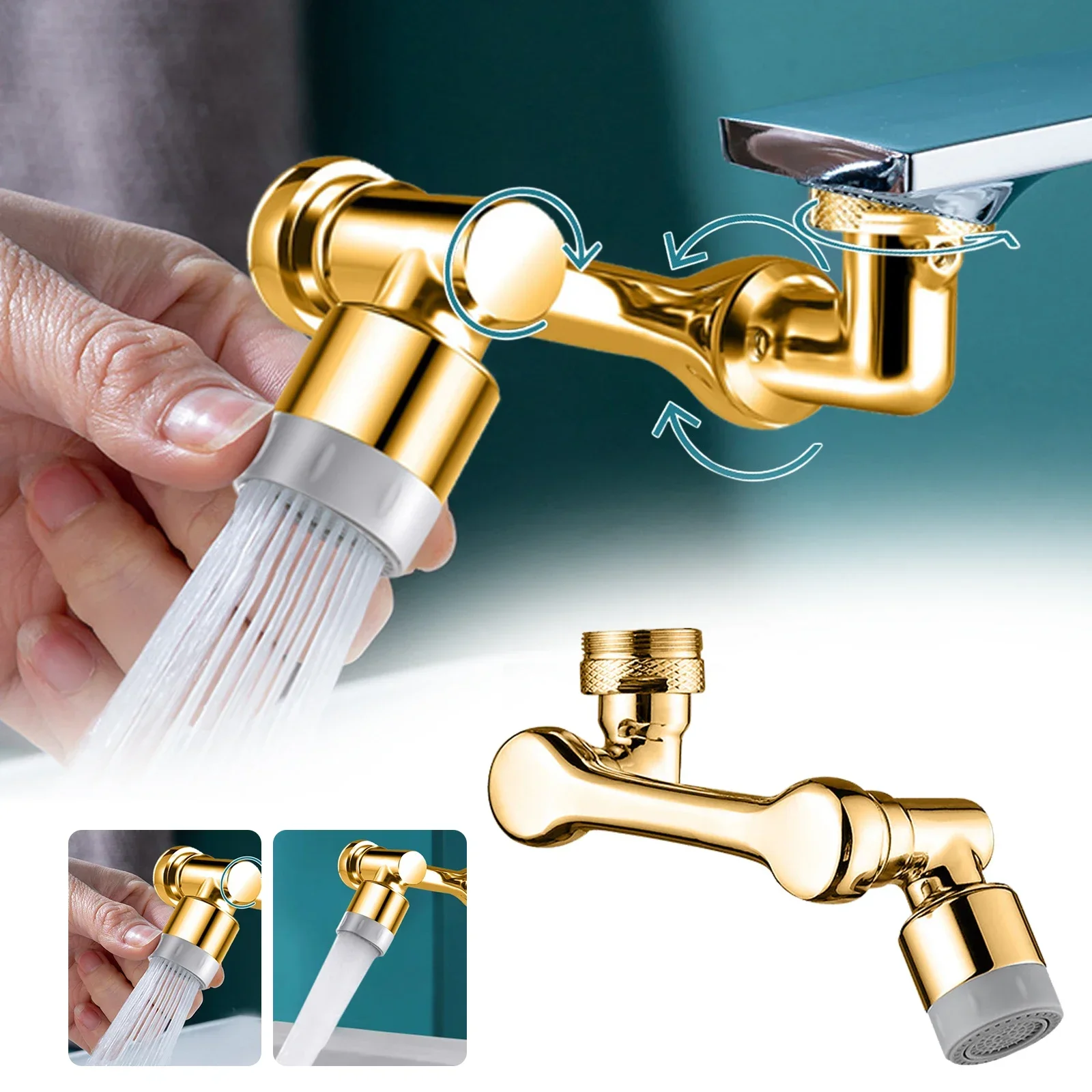 Neue Universal-Wasserhahnverlängerung – 1080 °   Rotationsbelüfter-Bubbler mit Dual-Modus, Waschbecken-Wasserhahn-Adapter für Küche/Badezimmer
