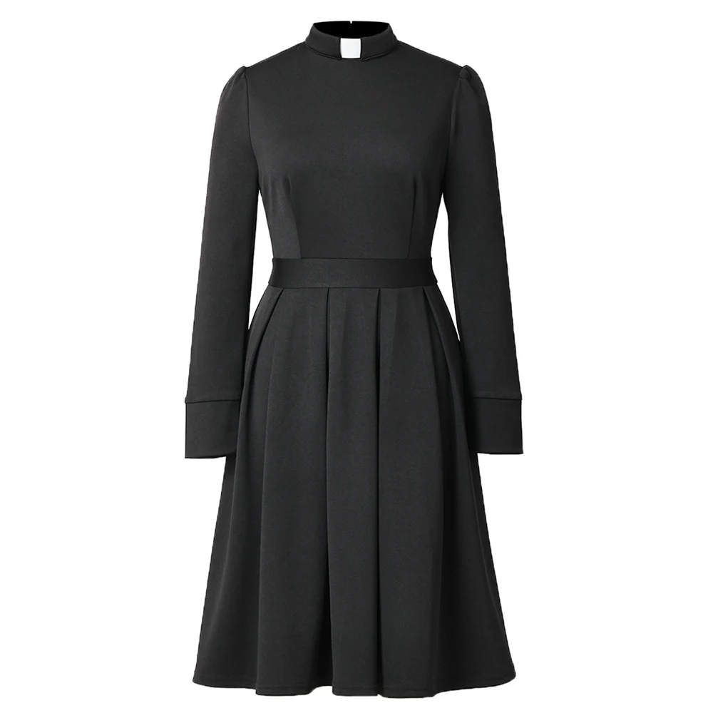 

Clergy Uniform Dress for Women Minister Tab Collar