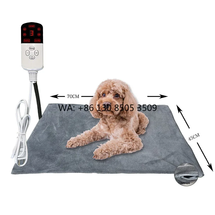 

Adjustable Temperature Premium Quality Pet Heating Pad Comfortable Bed Mat for Dogs & Cats Winter Blanket & Throw Print Pattern