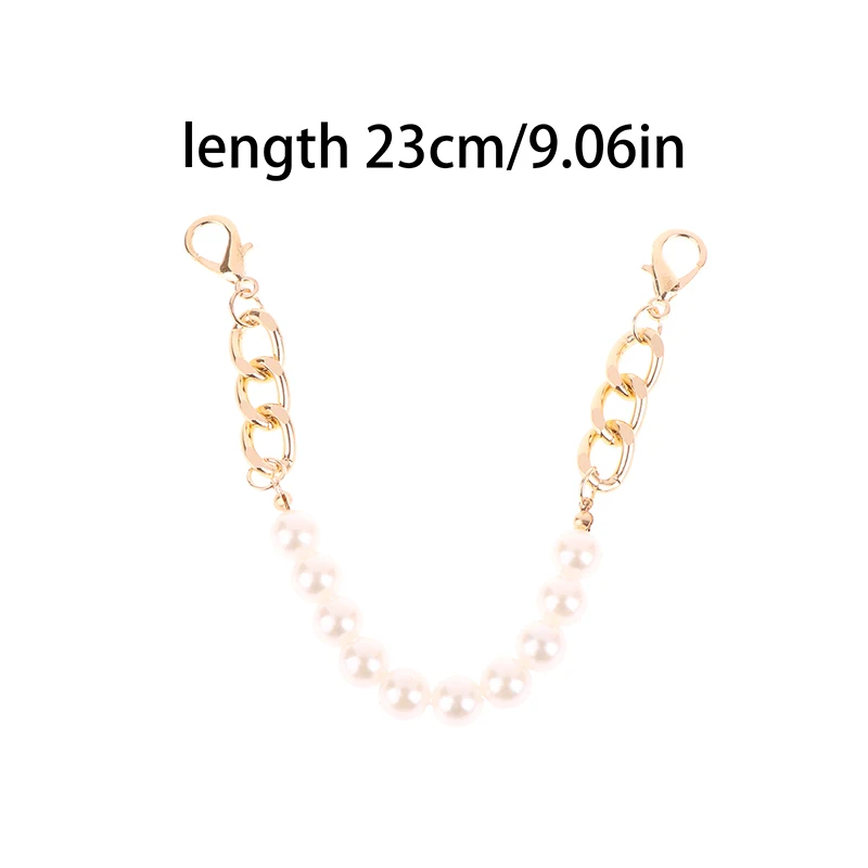 Vintage Imitation Pearl Bag Chain Shoulder Bag Extender Chains Women Handbag Decoration Chain Replacement Handles