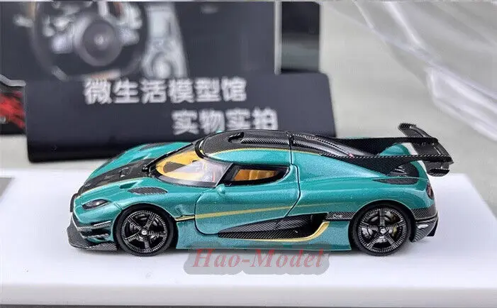 D.Bo-modelo de coche 1/64 para Koenigsegg One1, juguete de simulación fundido a presión, regalos de cumpleaños para niños, exhibición de Hobby, adornos verdes