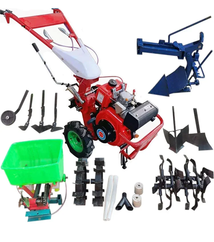 Fertilizer seed drill rotary tiller furrowing and weeding machine  tillage machine