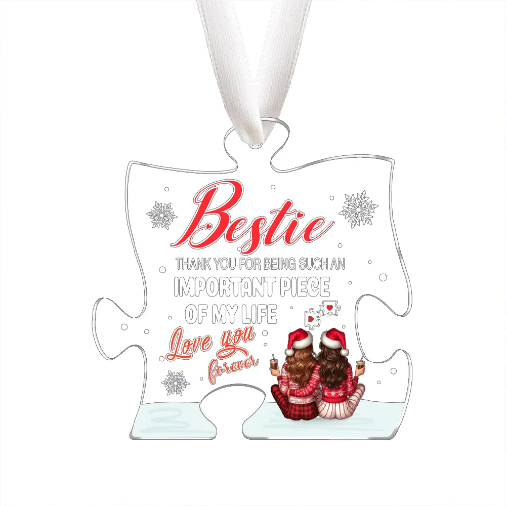 1 قطعة عيد الميلاد الإبداعية الديكور الكريستال الاكريليك لغز الحلي الفن قلادة للمنزل سيارة حفلة عيد الميلاد شجرة تزيين 2026 السنة الجديدة #6