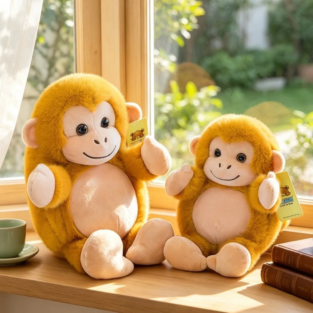 Cartoon Flip-over Monkey Plush Toys 20/30cm Soft Panda Stuffed Animal Plump Comforting Doll Plush Doll Desktop Decor