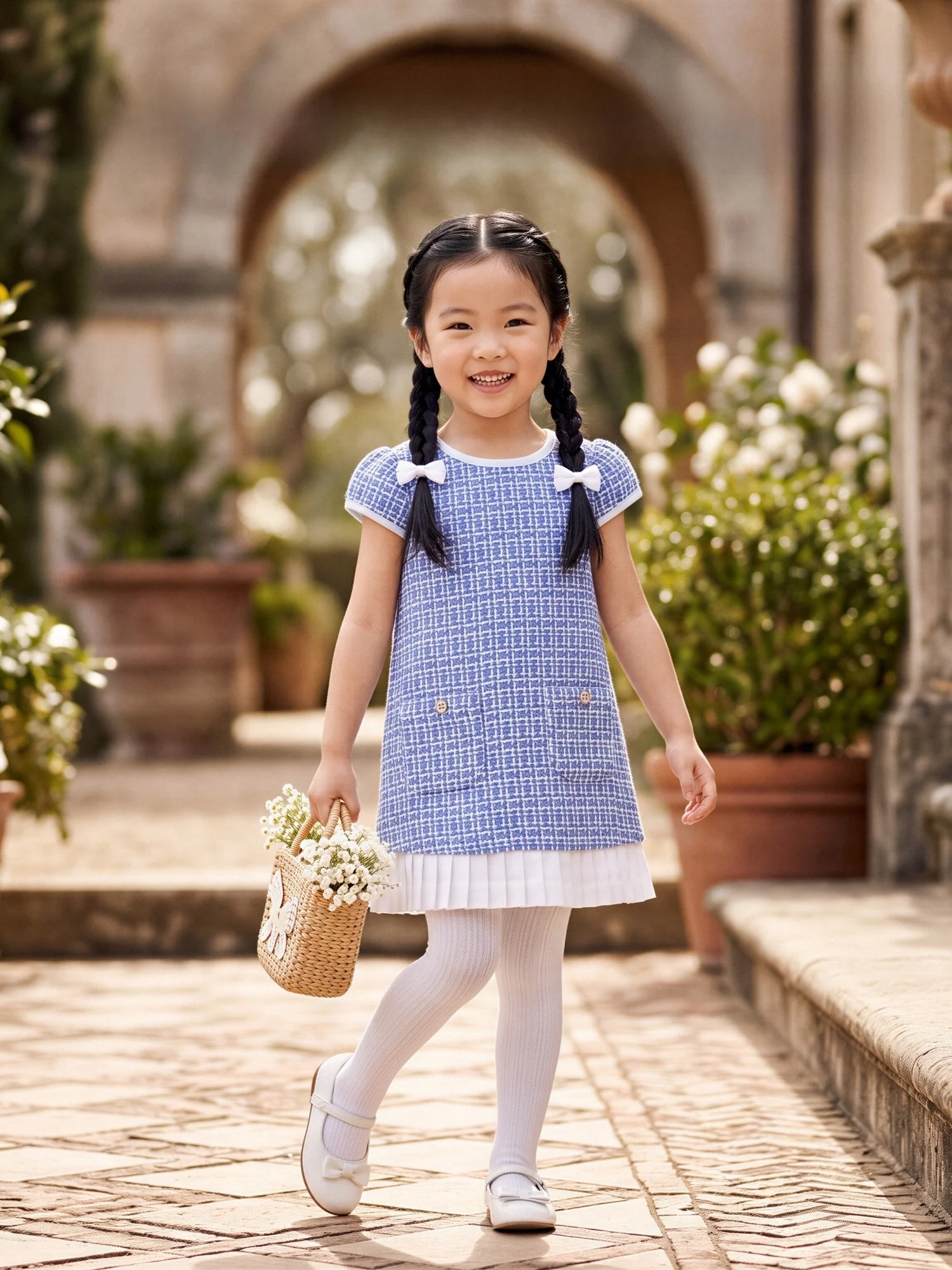 robe-de-princesse-janie-et-jack-pour-filles-jupe-a-carreaux-bleus-style-printemps-automne-hiver-col-rond-manches-bouffantes-polyester…