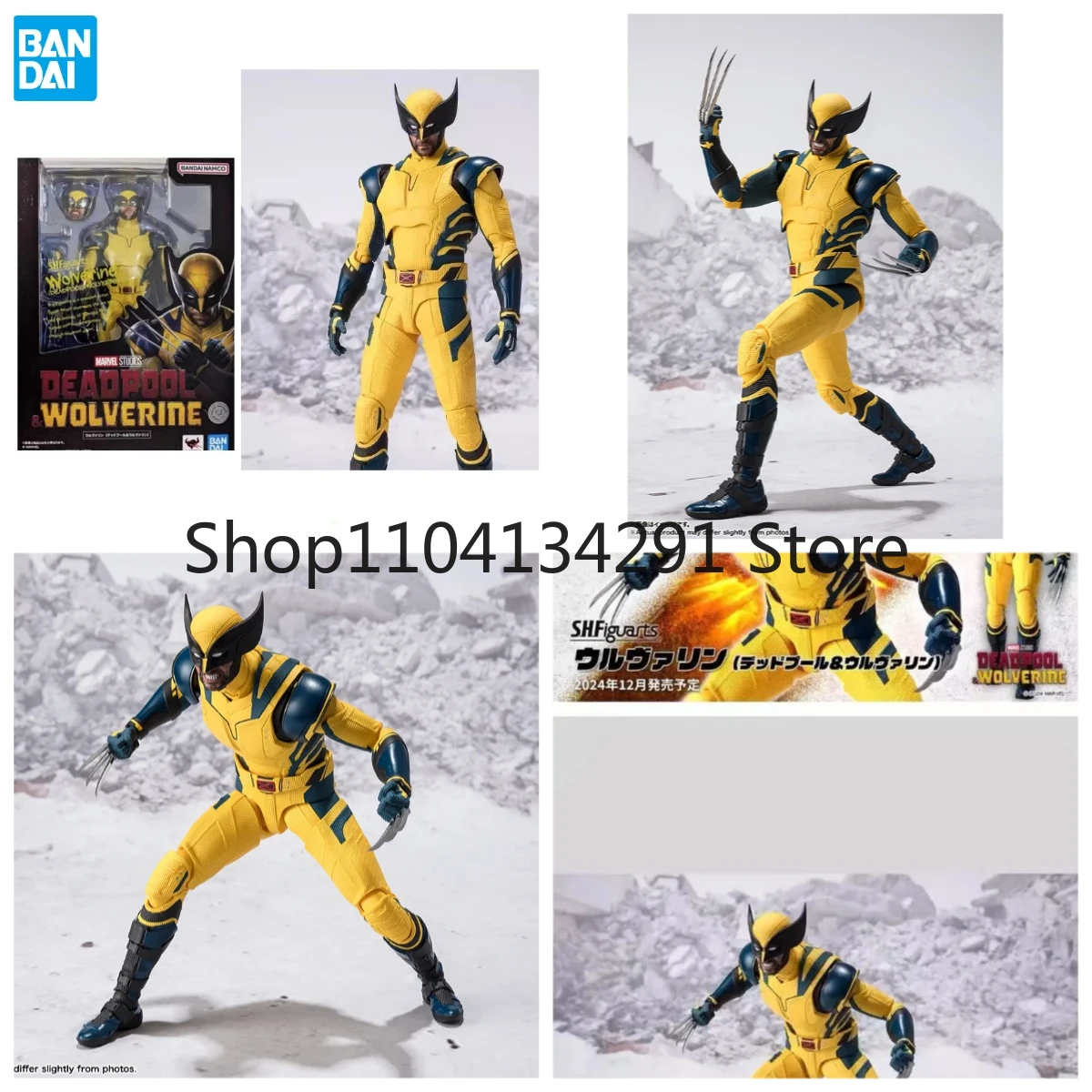 

Original Bandai SHF Deadpool and Wolverine Wolverine, Wolverine, Marvel Movie Edition Action Figure Toy Model