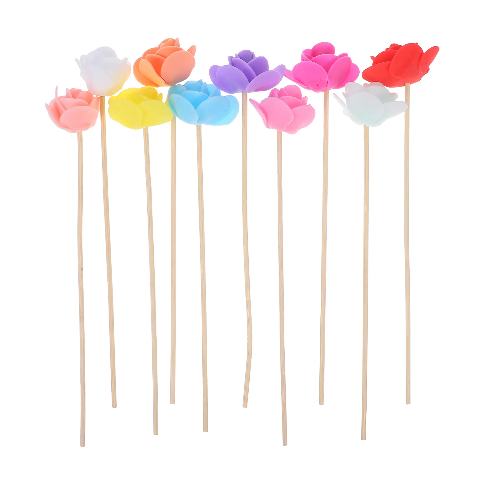 10 Pcs Aromatherapy Diffuser Sticks Essential Oil Fragrance Dry Flowers Home Decor Replacement Rods for Living Room