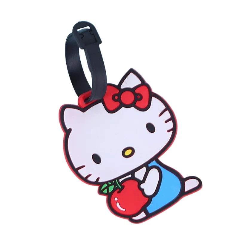 Hello Kitty Luggage Checking Tag Anime Sanrio Tag Kawaii Girls Creative Boarding Pass Children Travel Shipping Signs Wholesale