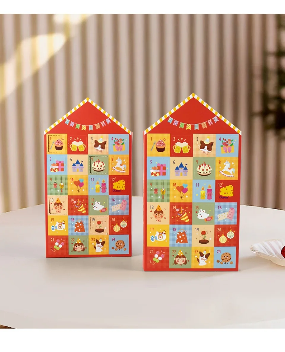 5/10/15 Stück Party-Geschenkbox, 24 Fächer, lustiger Poke mit Finger, DIY-Kinder-Countdown, Adventskalender, Überraschung, Blindbox, Navidad – Detail 8