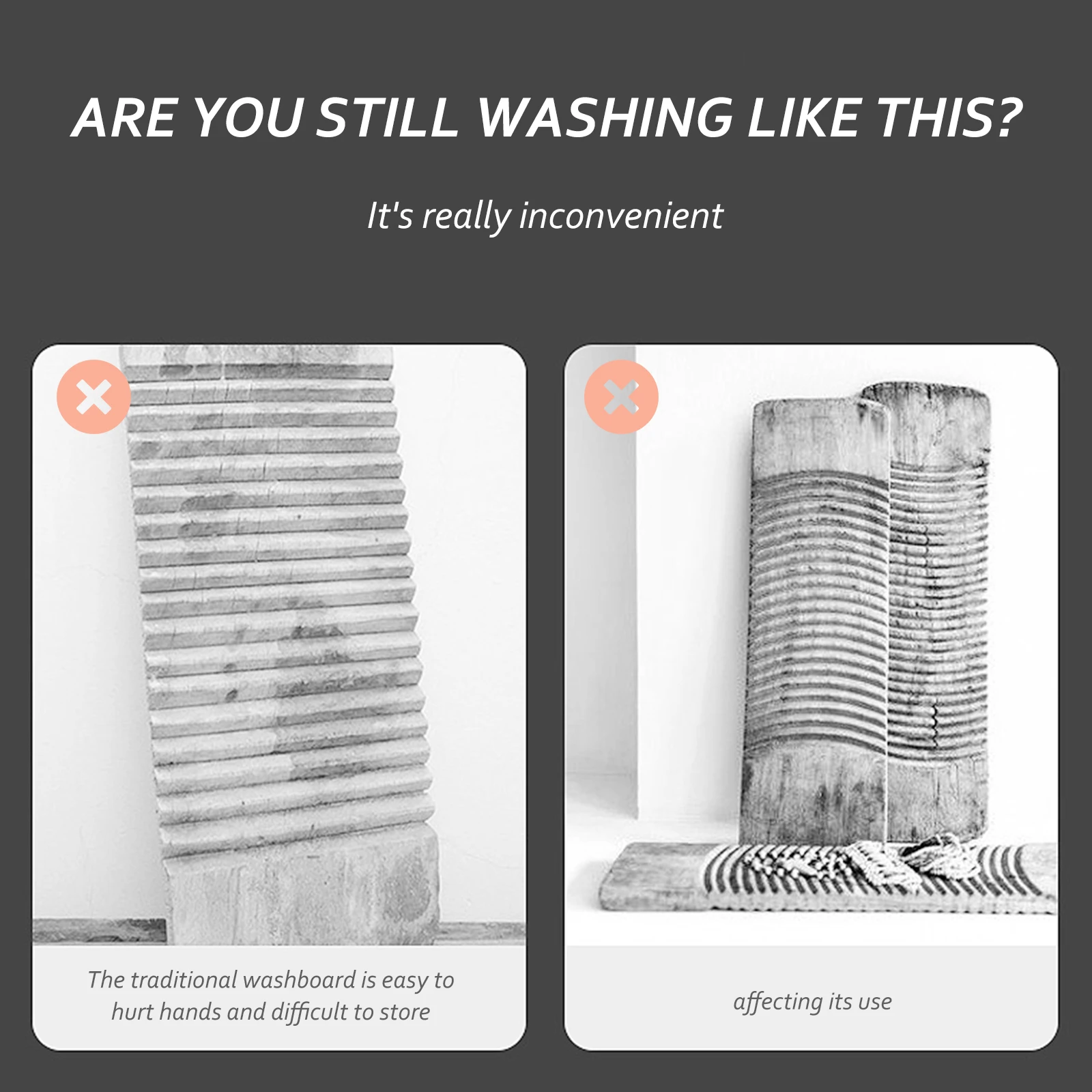 

Plastic Washboard Thickened Design Anti slip Creative Cleaning for Dormitory Home Use Laundry Accessories