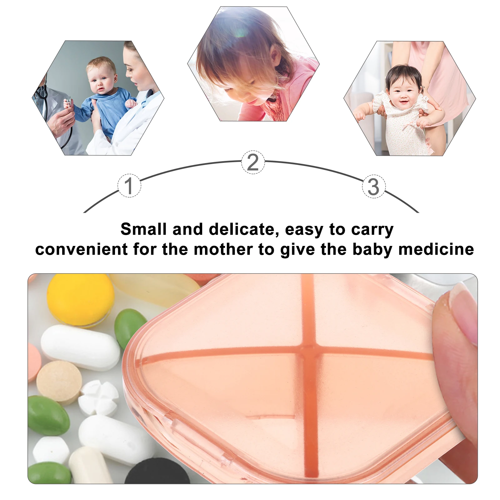 

2Pcs Daily Medicine Box Plastic Pill Case Travel Tablet Holder Storage Container ganizer Durable Portable Mini Size Pill Storage
