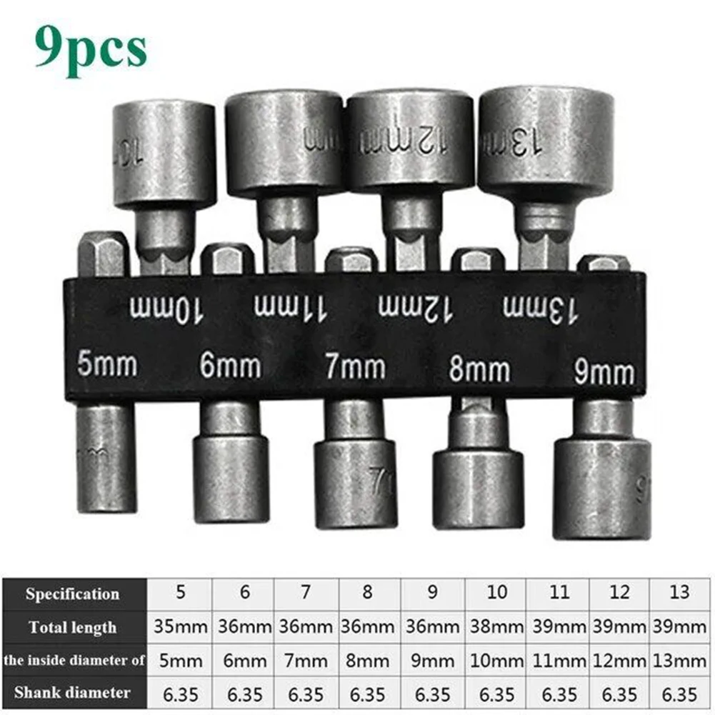 Set Screwdriver Bits Auto Parts DIY Home Nut Repairing Screwdriver Sleeve Bit Woodworking Long Lasting Practical