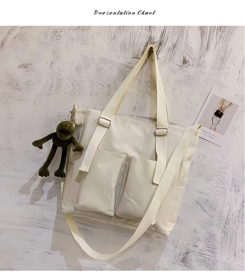 Wasserdichte Nylon Handtaschen Schulter Taschen Hohe Kapazität Weibliche Umhängetaschen Casual Frauen Messenger Tote Einkaufstasche Schul – Detail 11