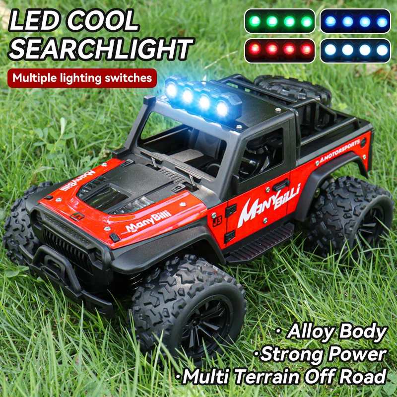 1:16 Remote Control Car Lights and Sound 2.4GHz Remote Control Jeep for Kids All Terrain Off-Road Jeep RC Car Toys Gift for Boys view 6