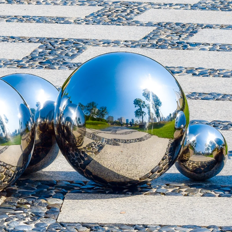 100mm - 250mm Stainless Steel Hollow Ball Mirror Polished Shiny Sphere For Kinds of Ornament and Decoration