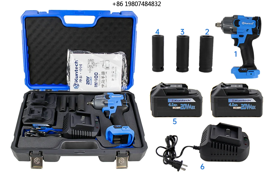 Lithium-Ion Brushless Impact Wrench (800 Newton) Multi-Purpose Automotive Repair Tool