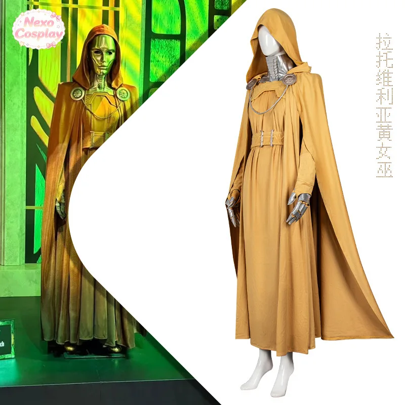 AD Latverian Witch Cosplay Costume Yellow Robe Halloween Full Set Dress NexoCosplay view 3