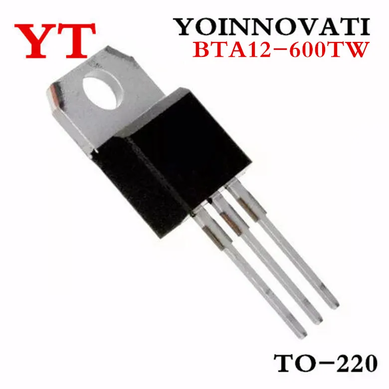 20pcs/lot BTA12-600TW BTA12-600 BTA12600TW TRIAC SENS GATE 600V 12A TO220 IC Best quality