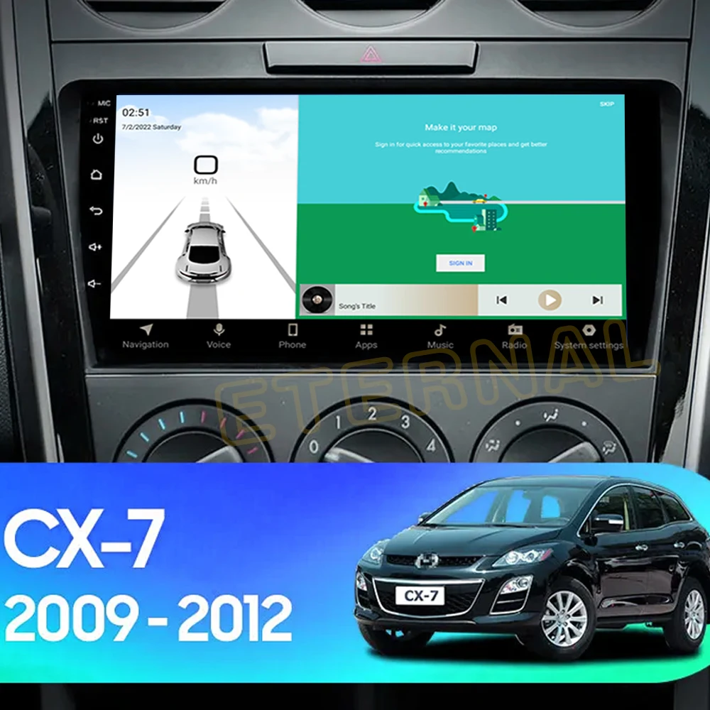 7862 CPU Android 13 For Mazda CX7 CX-7 CX 7 ER 2009 - 2012 Car Radio Carplay Multimedia Player Navigation No 2Din DVD Stereo 4G