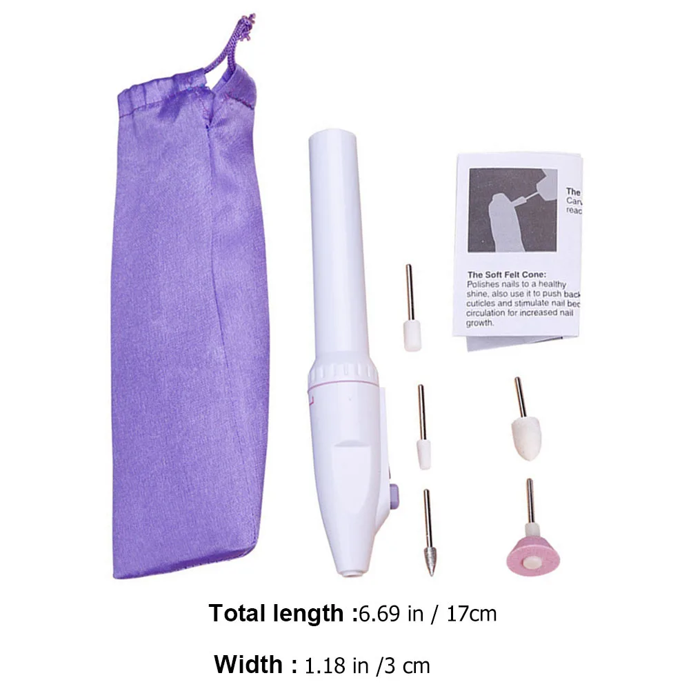 Polisseuse à ongles électrique Portable, lime à ongles compacte, broyeur de manucure pour le polissage, la coupe et la soins de la peau, 1 ensemble