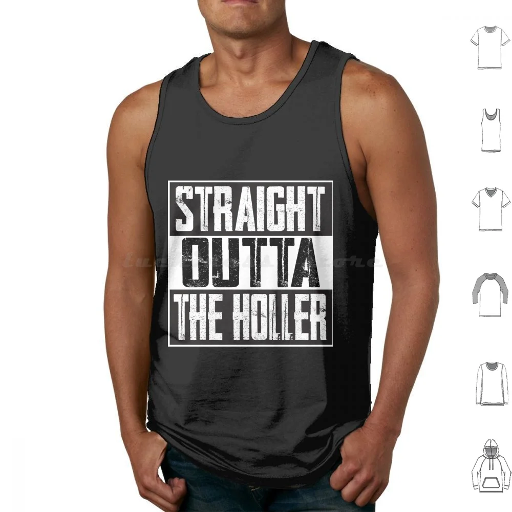 Straight Outta The Holler Tank Tops Print Cotton Straight Outta The Holler Redneck Hillbilly Southern Pride