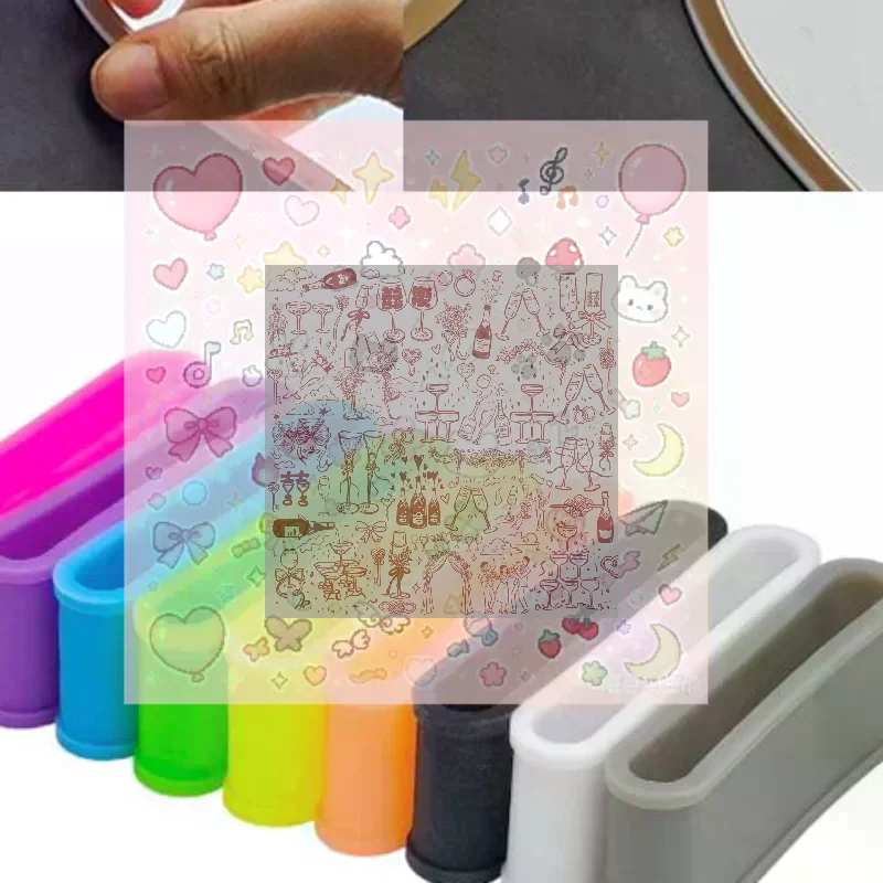 9Pcs/Set Pickleball Paddle Racket Grip Bands Tennis Racquet Secures Anti-slip Silicone Overgrip Ring Handle Closure Grip Strap
