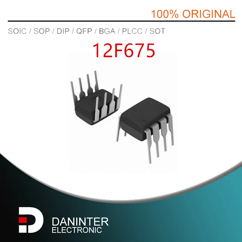 5 PÇS/LOTE 12F675 12F675I/P PIC12F675 PIC12F675-I PIC12F675-I/P DIP8