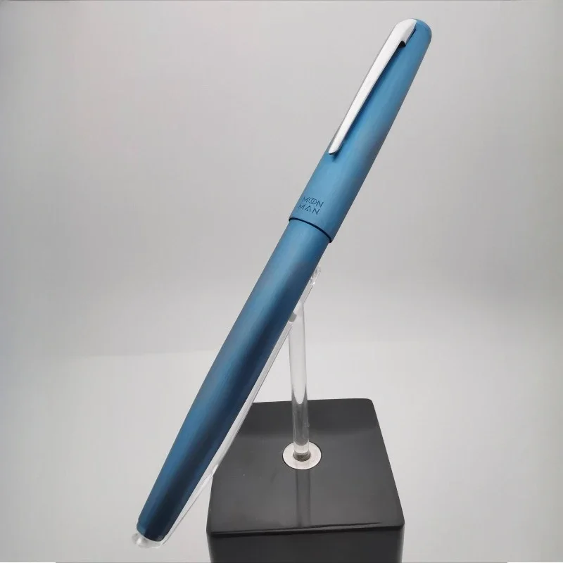 Majohn Ti200 Blue Titanium Alloy Fountain Pen Hand Polished 14K Hooded Nib Office Students To Practice Handwriting Stationery